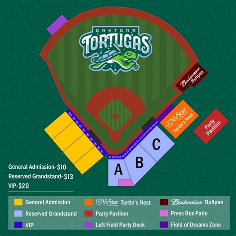 daytona tortugas seating chart